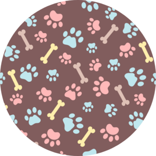 Pattern For Zoo Store Paw Print And Dog Bone Sticker