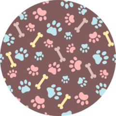Pattern For Zoo Store Paw Print And Dog Bone Sticker