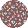 Pattern For Zoo Store Paw Print And Dog Bone Sticker