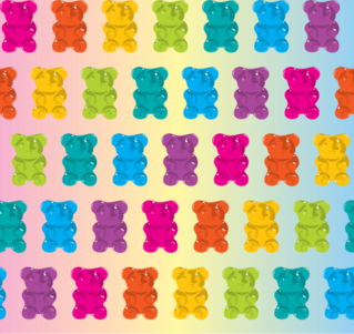 Pattern Gummy Bear Jelly Sticker