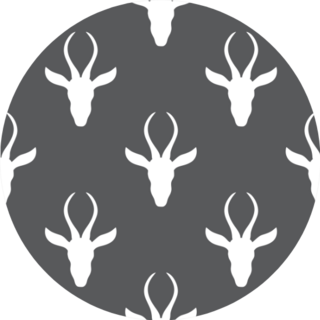 Pattern Of African Safari Antelope On Grey Sticker