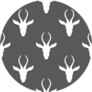 Pattern Of African Safari Antelope On Grey Sticker