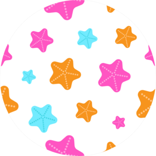 Pattern Of Cute Cartoon Starfish Sticker