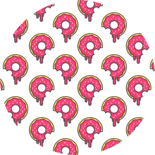 Pattern Of Pink Donuts Sticker