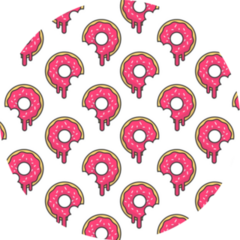 Pattern Of Pink Donuts Sticker
