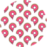 Pattern Of Pink Donuts Sticker