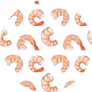 Pattern Of Shrimp Without Shell Sticker