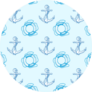 Pattern With Anchors And Lifebuoys Sticker