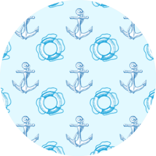 Pattern With Anchors And Lifebuoys Sticker