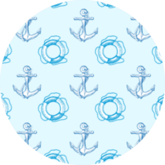 Pattern With Anchors And Lifebuoys Sticker