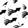 Pattern With Black Squid Sticker