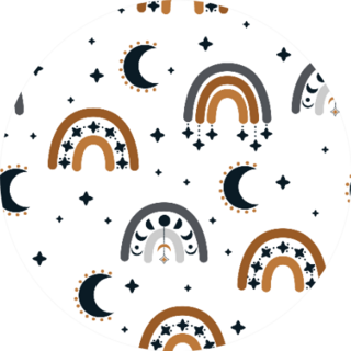 Pattern With Boho Decorative Rainbow Sticker