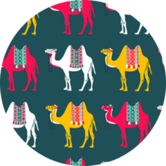 Pattern With Camels - Illustration Sticker