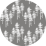 Pattern With Christmas Trees And Pine Trees On Grey Sticker