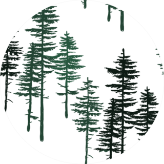 Pattern With Christmas Trees Black And Green Sticker