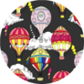 Pattern With Clouds And Hot Air Balloons Sticker