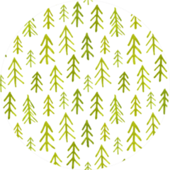 Pattern With Colorful Watercolor Trees Sticker