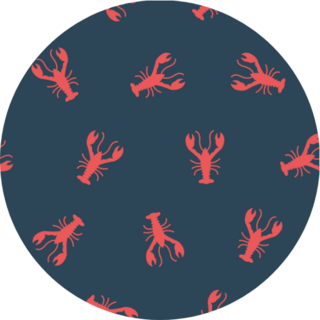 Pattern With Crayfish Lobster Sticker