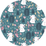 Pattern With Cute Rabbit Sticker