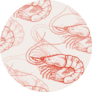 Pattern With Delicate Shrimp Sticker
