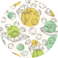 Pattern With Falafel: Colorful Egyptian Food Sticker