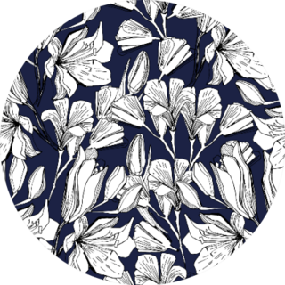 Pattern With Field, Garden Flower Lily Sticker
