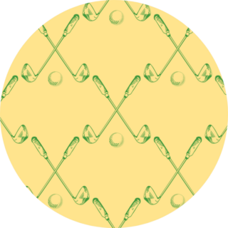 Pattern With Golf Elements Background Sticker