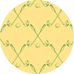 Pattern With Golf Elements Background Sticker