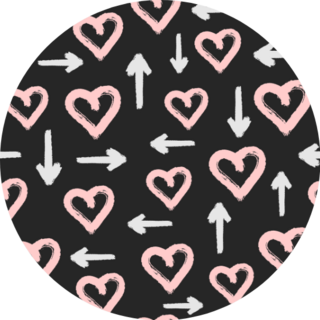 Pattern With Hearts And Arrows Sticker