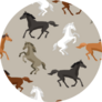 Pattern With Horse In Flat Style Sticker