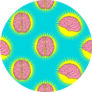 Pattern With Human Brain Pop Art Sticker