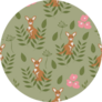Pattern With Kangaroos And Flowers Sticker