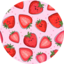 Pattern With Kawaii Strawberry Summer Fruits Sticker