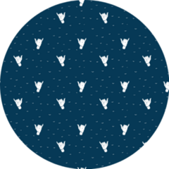 Pattern With Little Shaka Hands On Blue Sticker