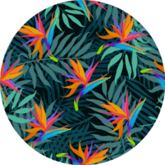 Pattern With Paradise Bird Flowers And Palms Sticker