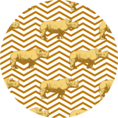 Pattern With Rhino Sticker