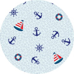Pattern With Sailboat And Anchor Sticker