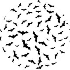 Pattern With Soaring Bats On A White Background Sticker