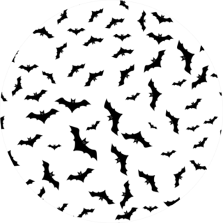Pattern With Soaring Bats On A White Background Sticker