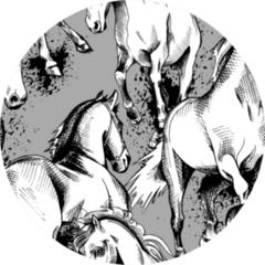 Pattern With The Image Of A Horses Sticker