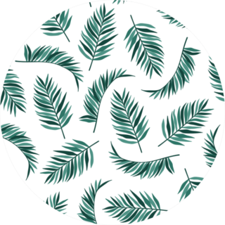 Pattern With Tropical Plants Modern Exotic Sticker
