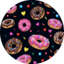 Pattern With Yummy Donuts Sticker