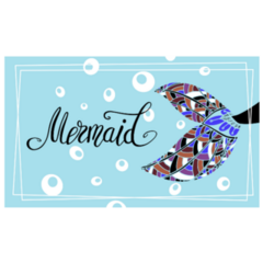 Patterned Magical Tail Of A Mermaid Sticker