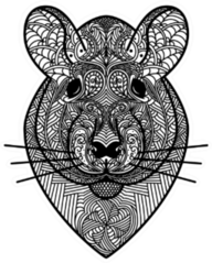 Patterned Rat Muzzle Decorative Sticker