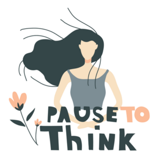 Pause to Think Illustration Sticker