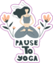 Pause to Yoga Illustration Sticker