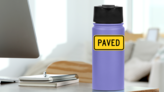 Paved Sticker on a Water Bottle (New) example