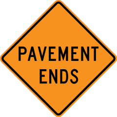 Pavement Ends Sticker