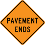 Pavement Ends Sticker