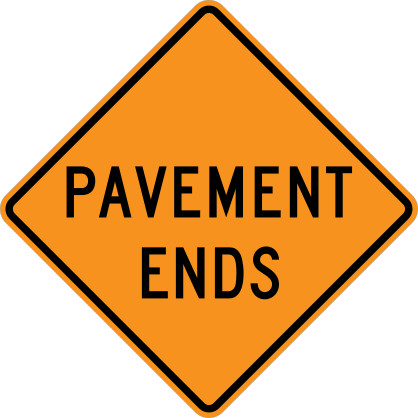 Pavement Ends Sticker